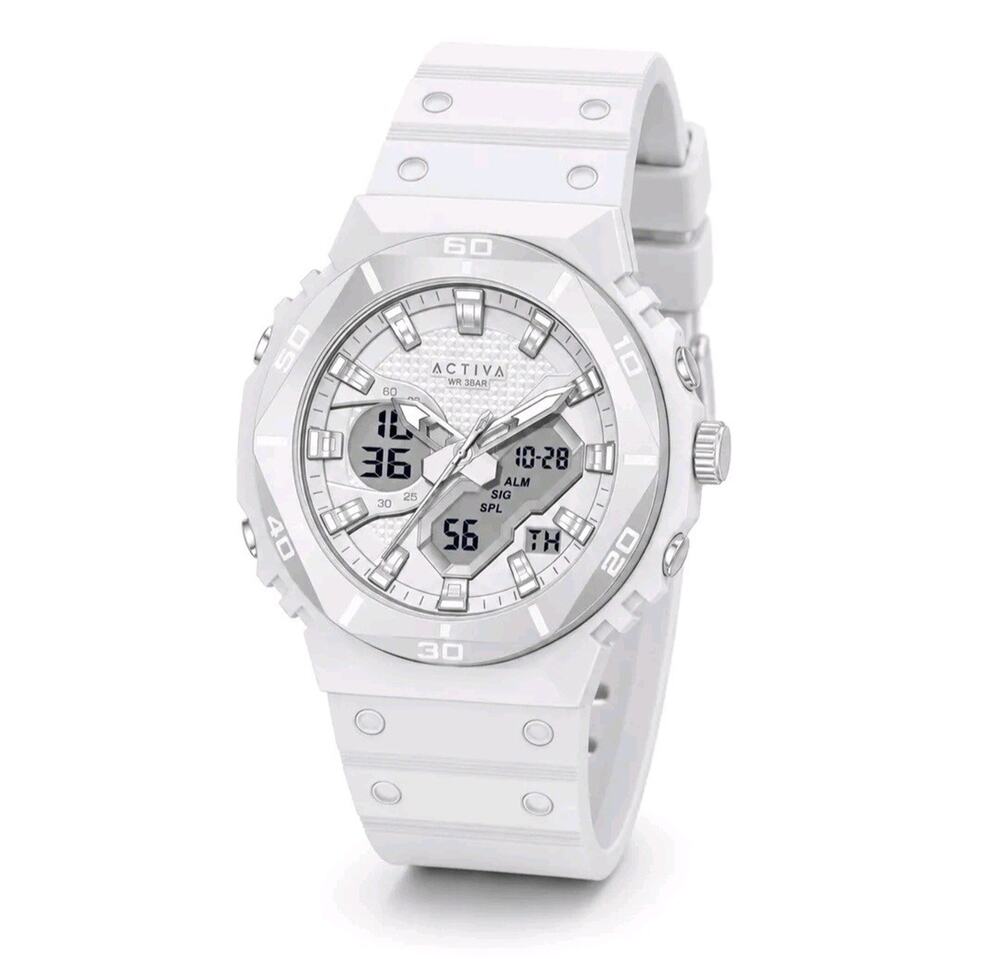 ACW8120-002 Activa x Invicta Digital Men's Watch - 48mm White New with Box